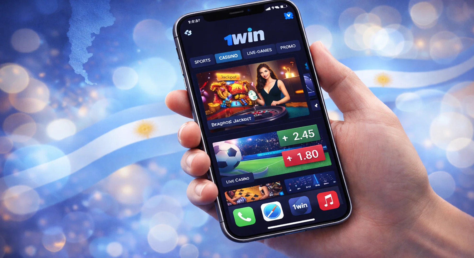 Uso de 1win en teléfonos móviles