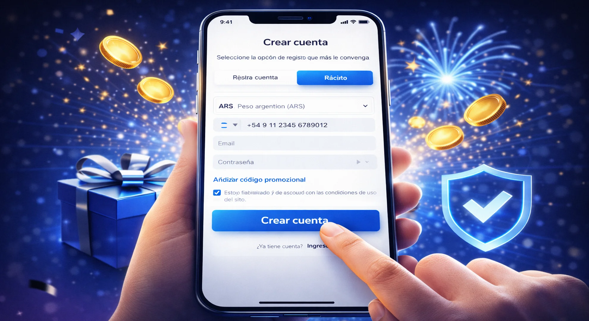 Primer uso de la app de 1win